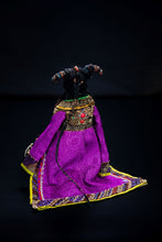Load image into Gallery viewer, Doll in a purple fur coat