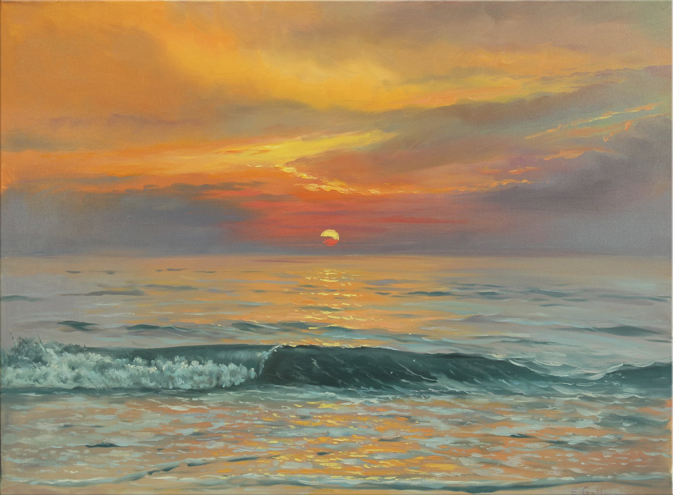 Evening tide in Naples by Elena Gabbasova