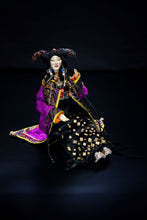 Load image into Gallery viewer, Doll in a purple fur coat